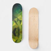 Skateboard Yellow green pattern , polygon (Recto)
