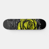 Skateboard Yellow Rugged Rose Graffiti Art • Urban Street (Horz)