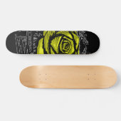 Skateboard Yellow Rugged Rose Graffiti Art • Urban Street (Horz)