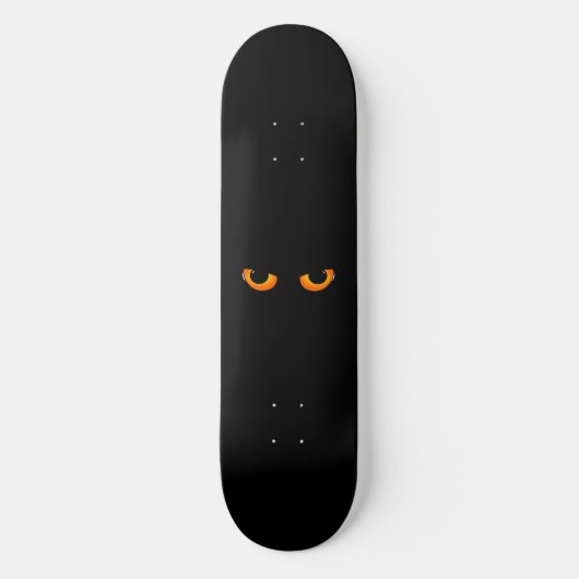 Skateboard Yeux de chat noir (Recto)