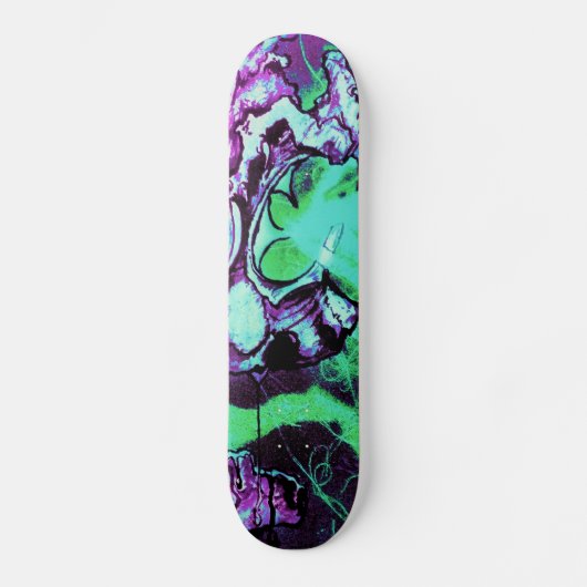 Skateboard Yeux laser Aliens avec langue de reptile (Recto)