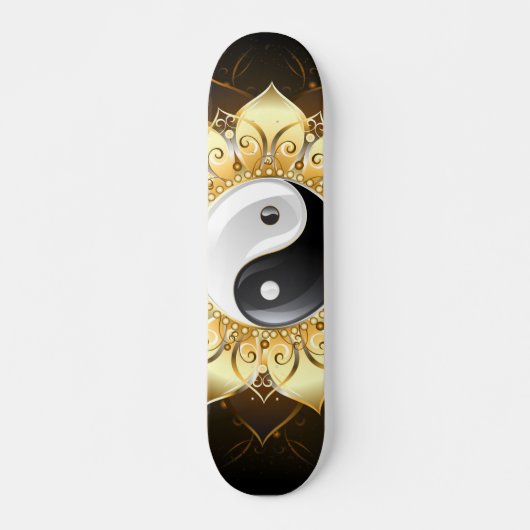 Skateboard Yin Yang Golden Lotus (Devant)