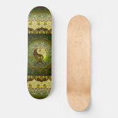 Skateboard Yin Yang vert avec arbre de vie (Recto)