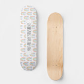 Skateboard You are my sunshine watercolor painted rainbow (Recto)