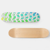 Skateboard Zebra Chevron Rainbow et White Print (Horz)
