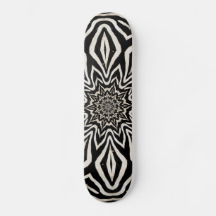 Skateboard Zebra Fur Kaleidoscope Abstrait
