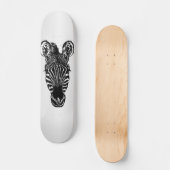 Skateboard Zebra Head sur Silver (Recto)