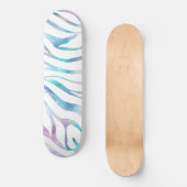 Skateboard Zebra moderne Imprimer Glam Bleu Violet Parties sc (Recto)