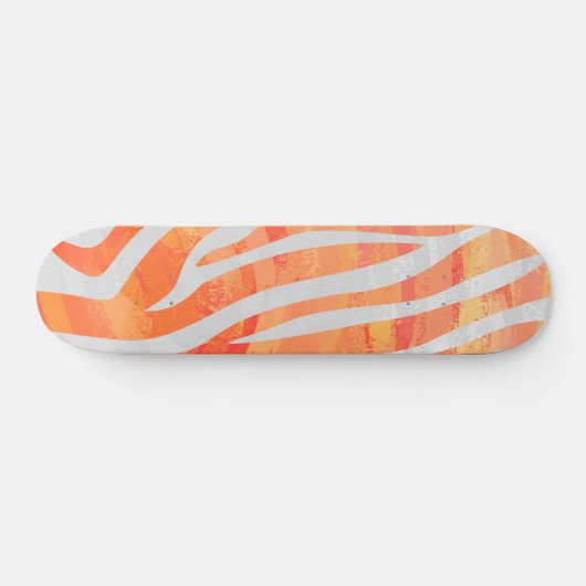 Skateboard Zebra Orange and White Print (Horz)