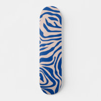 Zebra Print Blue Zebra Stripes Poster de animal