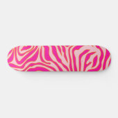 Skateboard Zebra Stripes Pink Orange Wild Animal Prince (Horz)