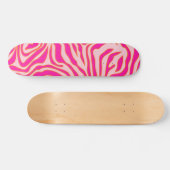 Skateboard Zebra Stripes Pink Orange Wild Animal Prince (Horz)
