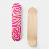 Skateboard Zebra Stripes Pink Orange Wild Animal Prince (Recto)