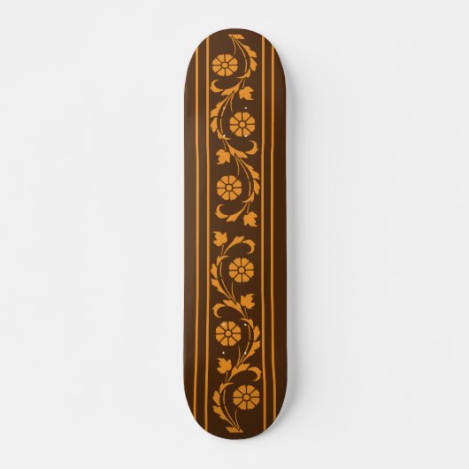 Skateboard Zen Earthtone Cute Floral Graphisme Design (Devant)