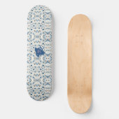 Skateboard ZEN：Soft Blue & White Serenity Customizable  (Recto)