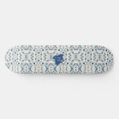 Skateboard ZEN：Soft Blue & White Serenity Customizable  (Horz)