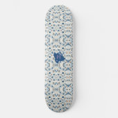 Skateboard ZEN：Soft Blue & White Serenity Customizable  (Recto)