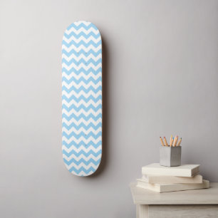 Skateboard Zigzag bleu, Chevron bleu, Motif géométrique