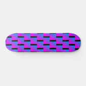 Skateboard Zigzag Bleu Rose Violet Noir Deck Le Plus Cool (Horz)
