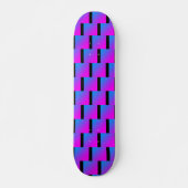 Skateboard Zigzag Bleu Rose Violet Noir Deck Le Plus Cool (Devant)