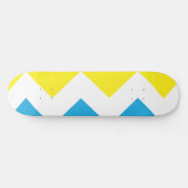 Skateboard Zigzag Jaune-Bleu (Horz)