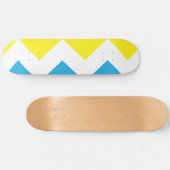 Skateboard Zigzag Jaune-Bleu (Horz)
