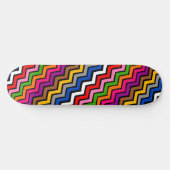 Skateboard Zigzag multicolore Chevron Design noir (Horz)