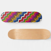 Skateboard Zigzag multicolore Chevron Design noir (Horz)