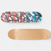 Skateboard ZigZag Pink-Aqua (Horz)