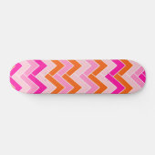 Skateboard Zigzag Pink et Orange Chevron (Horz)