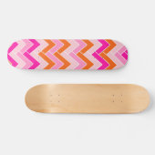 Skateboard Zigzag Pink et Orange Chevron (Horz)