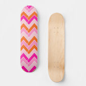 Skateboard Zigzag Pink et Orange Chevron (Recto)