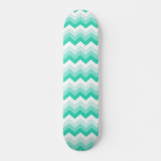 Skateboard Zigzag (Turquoise, groen) (Devant)