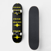 Skateboard Zip les lèvres noir jaune design (Recto)