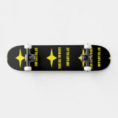 Skateboard Zip les lèvres noir jaune design (Horz)