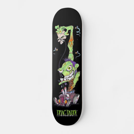 Skateboard Zombie en noir (Recto)