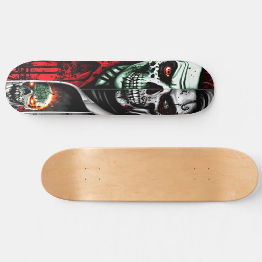 Skateboard Zombie et crâne (Horz)