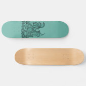 Skateboard Zombie mit Drache (Horz)