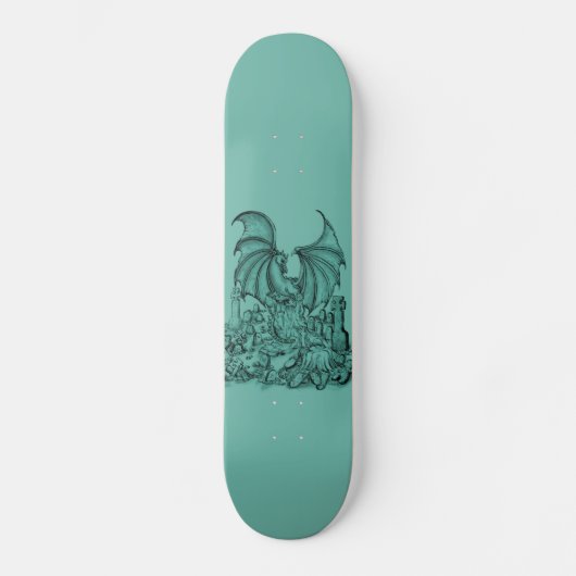 Skateboard Zombie mit Drache (Recto)