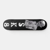 Skateboard Zombie SK8 Noir Et Blanc (Horz)