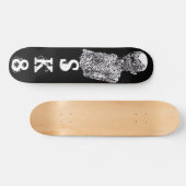 Skateboard Zombie SK8 Noir Et Blanc (Horz)
