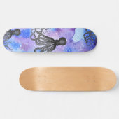 Skateboard - Zwarte en Witte Octopus (Horizontaal)