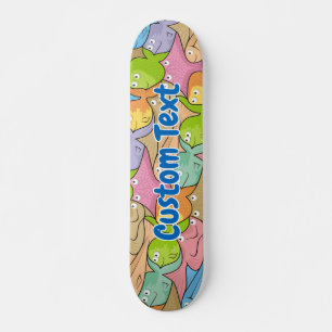 Skateboarddek voor cartoon van de visserij skateboard