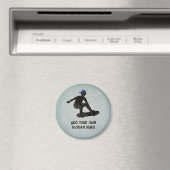 Skateboarden - aangepaste tekst op metaal voor ska magneet (Insitu (Vaatwasser))