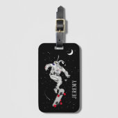 Skateboarden Astronaut Bagagelabel (Voorkant (verticaal))