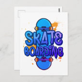 Skateboarden Briefkaart (Voorkant / Achterkant)