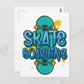 Skateboarden Briefkaart (Voorkant / Achterkant)