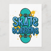 Skateboarden Briefkaart (Voorkant)