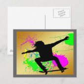 Skateboarden Extreme Briefkaart (Voorkant / Achterkant)