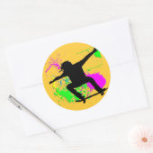 Skateboarden Extreme Ronde Sticker (Envelop)